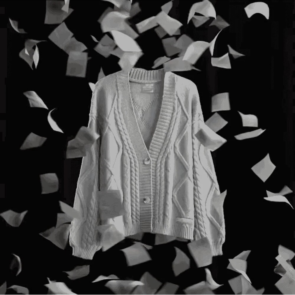 Taylor Swift Tortured Poets Department Gray Cardigan TTPD